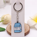 Milk Carton alloy illustrated bag charm; bag not included