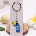 Blue Spray Can alloy illustrated bag charm; bag not included