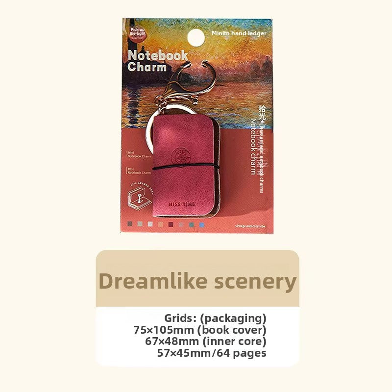 Mini Notebook Bag Charm Printed Color Variants