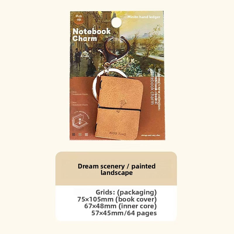 Mini Notebook Bag Charm Printed Color Variants