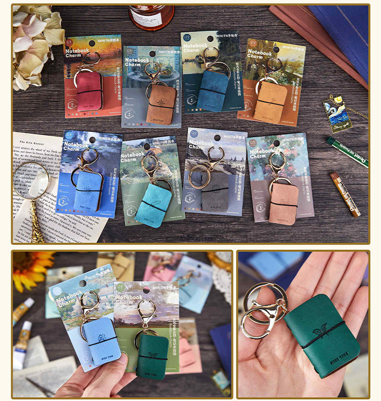 Mini Notebook Bag Charm Printed Color Variants