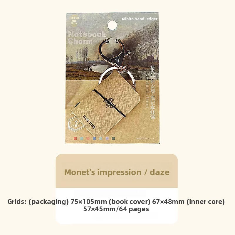 Mini Notebook Bag Charm Printed Color Variants