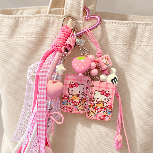 Bag charm styled on a bag; bag not included