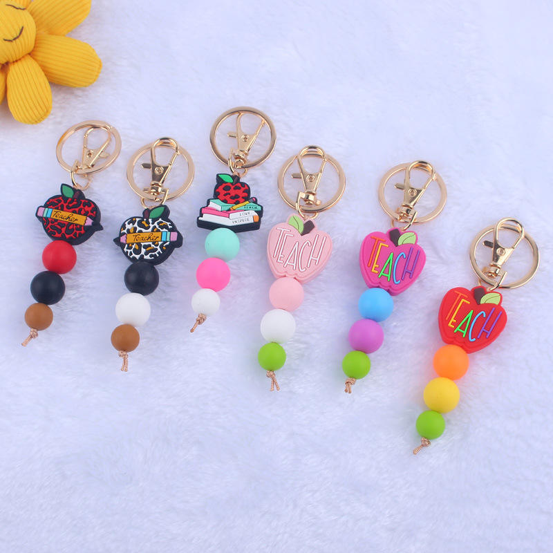 Beaded Apple Pencil Book Charm