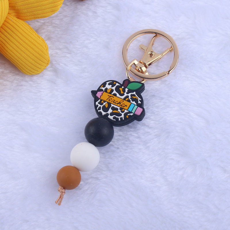 Beaded Apple Pencil Book Charm
