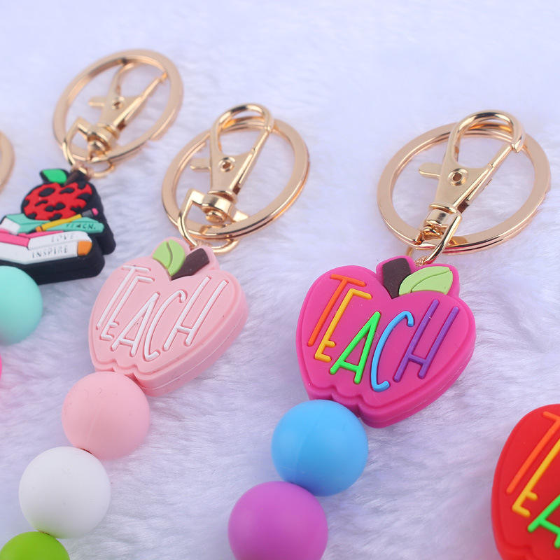 Beaded Apple Pencil Book Charm