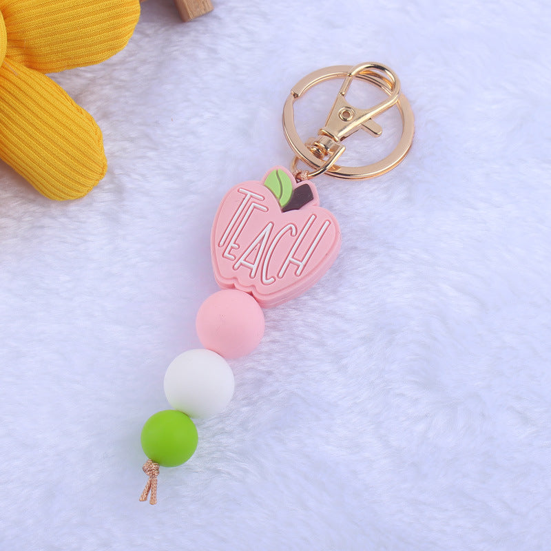 Beaded Apple Pencil Book Charm