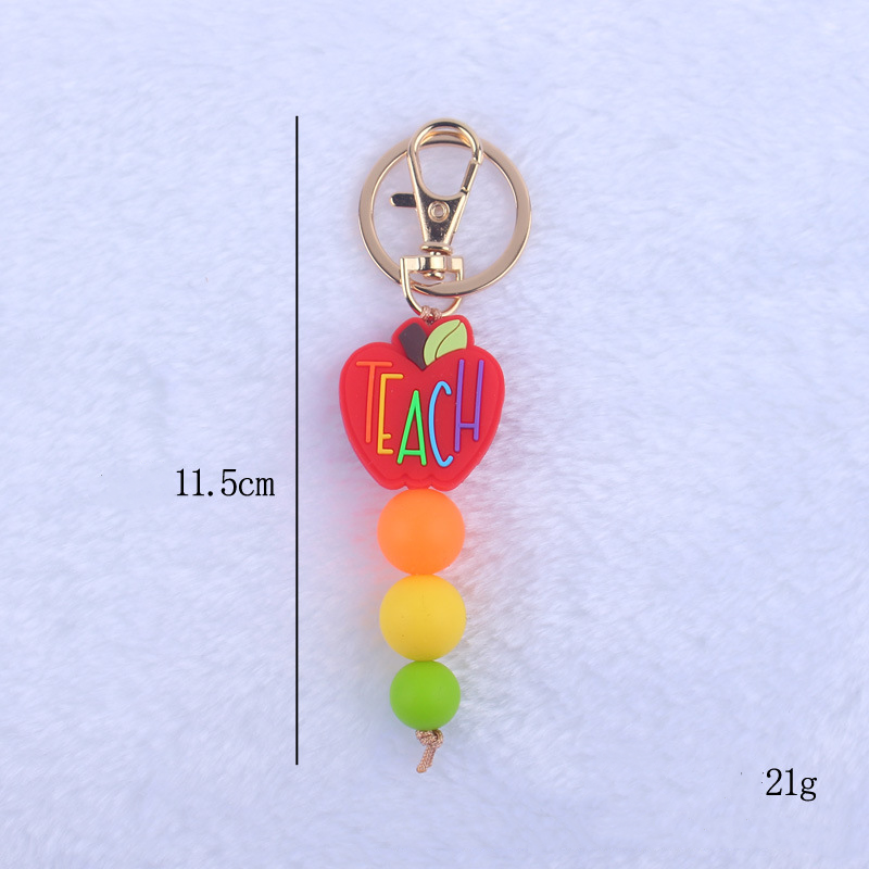 Beaded Apple Pencil Book Charm