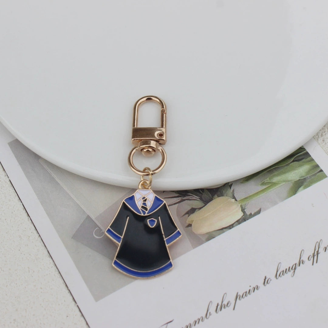 Enamel School Robe Bag Charm — Blue