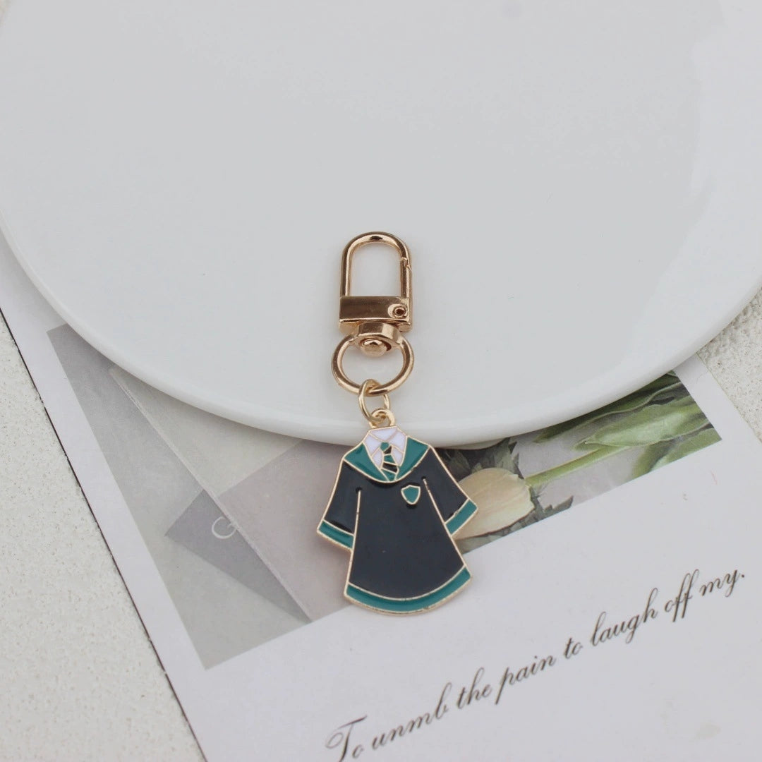 Enamel School Robe Bag Charm — Green