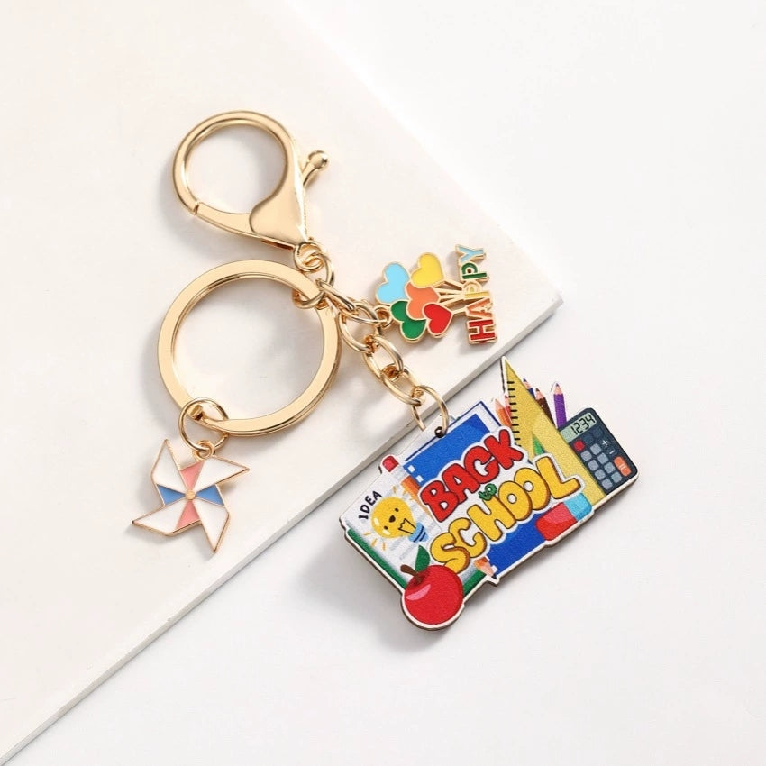 Back-to-School Bag Charm — School Supplies