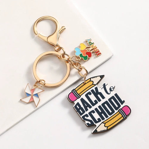 Back-to-School Bag Charm — Pencil Lettering