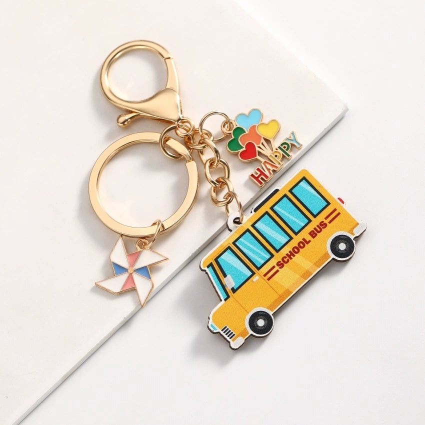 Back-to-School Bag Charm — School Bus