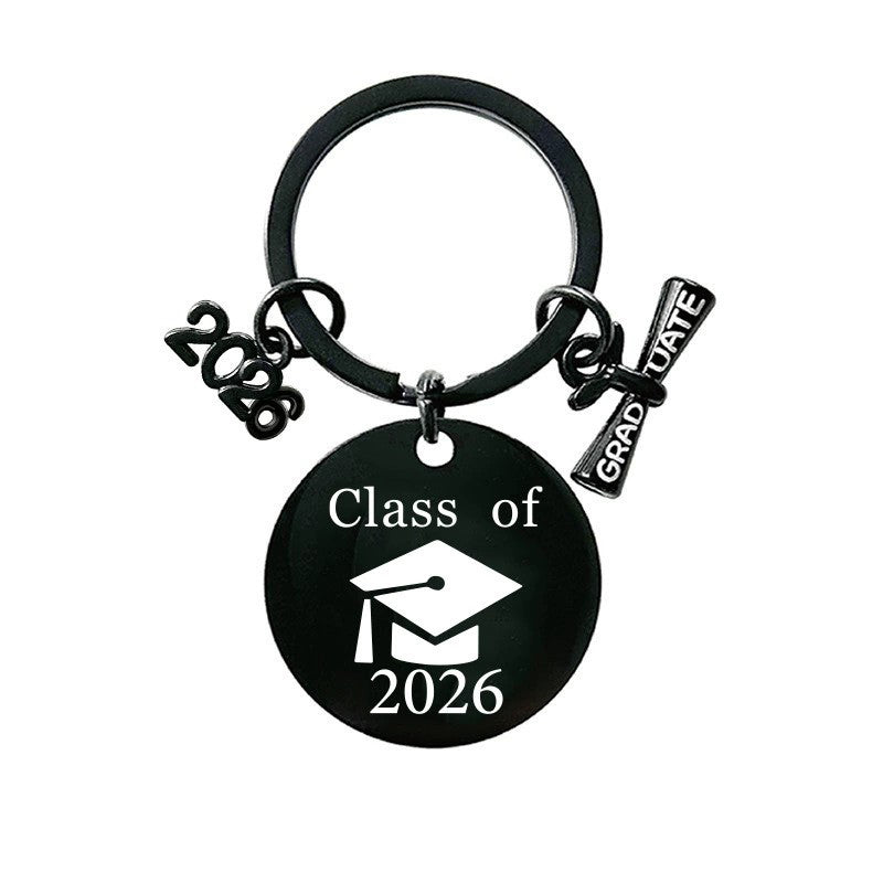 2026 Graduation Message Bag Charm — Class of 2026 — Classic / Black