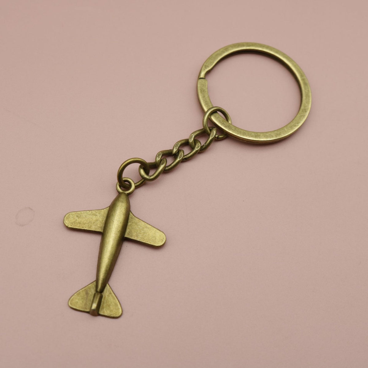 Airplane Bag Charm — Antique Copper-tone