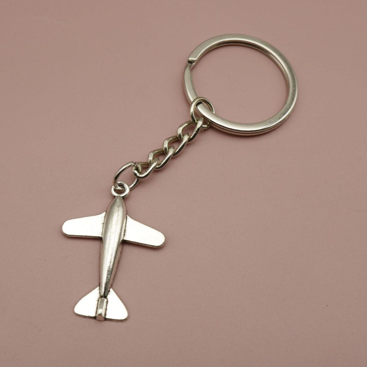 Airplane Bag Charm — Silver-tone
