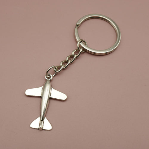 Airplane Bag Charm — Silver-tone