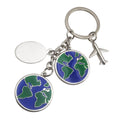 Globe & Airplane Bag Charm — Globe & Airplane