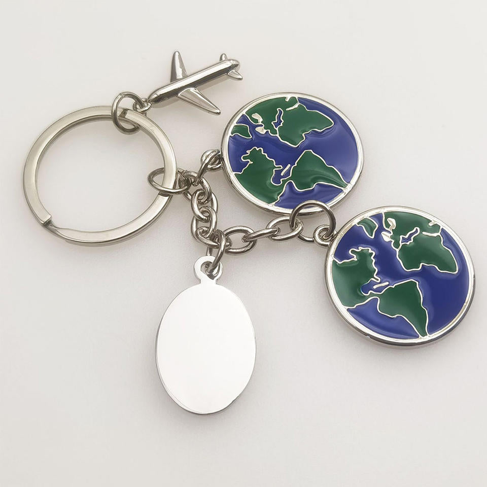 Globe & Airplane Bag Charm — supplier detail