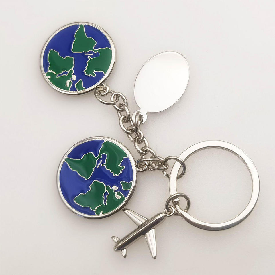 Globe & Airplane Bag Charm — supplier detail