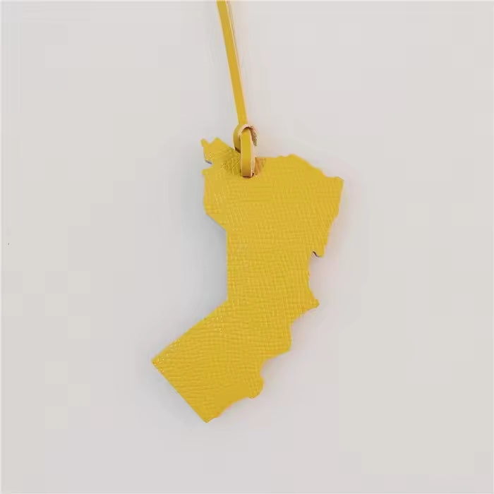 Oman Map Bag Charm — Yellow