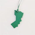 Oman Map Bag Charm — Green