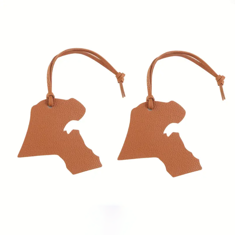 Kuwait Map Leather Charm