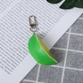 Green Citrus Slice Bag Charm
