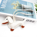 Dog Leather Heart and Dachshund Bag Charm