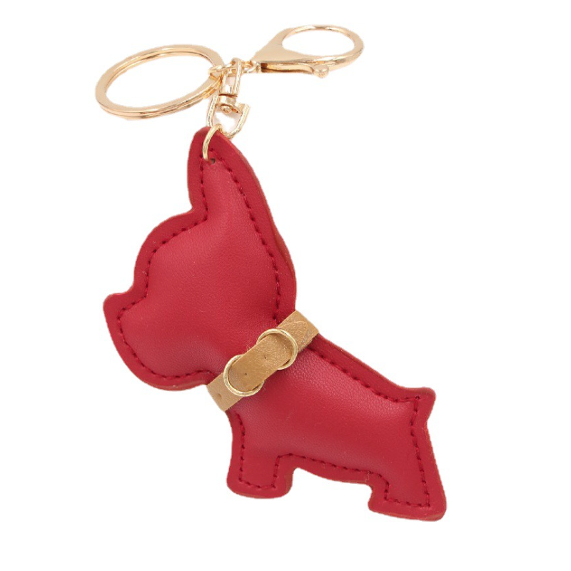 Lady's Leather Dog Animal Bag Charm