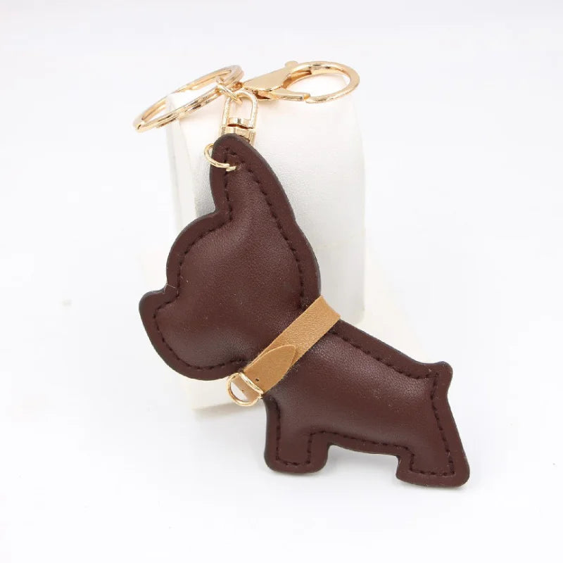 Lady's Leather Dog Animal Bag Charm