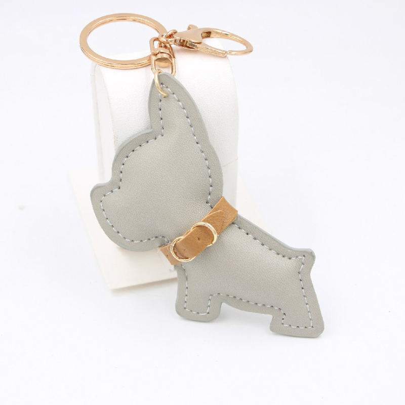 Lady's Leather Dog Animal Bag Charm