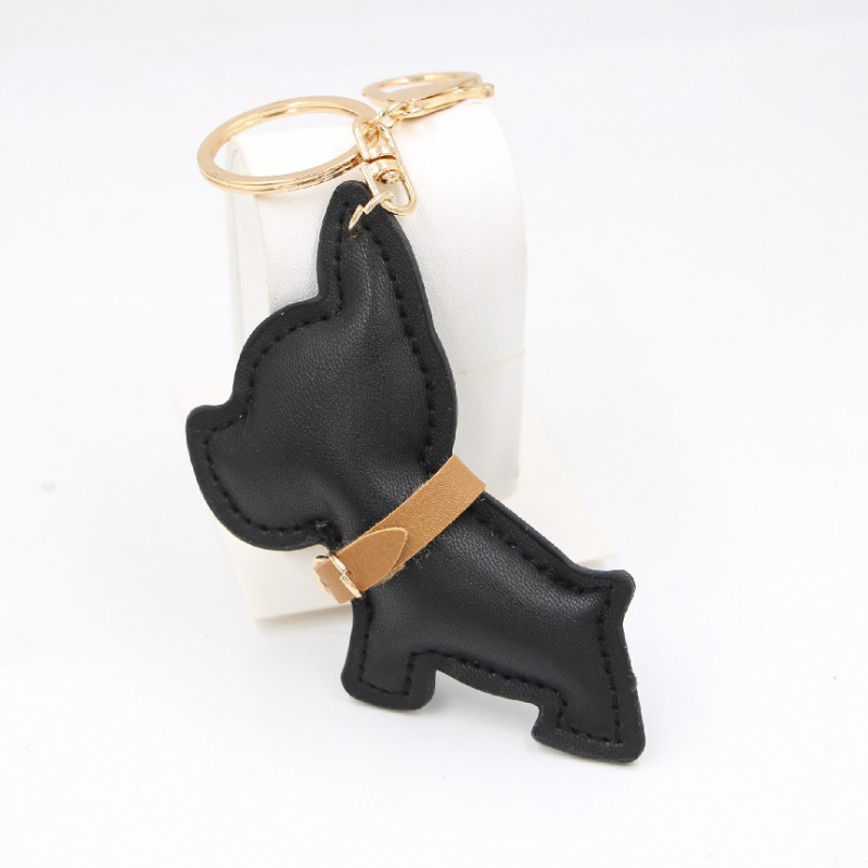 Lady's Leather Dog Animal Bag Charm