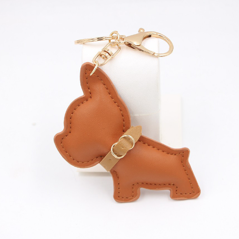 Lady's Leather Dog Animal Bag Charm