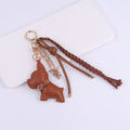 PU Leather French Bulldog Bag Charm
