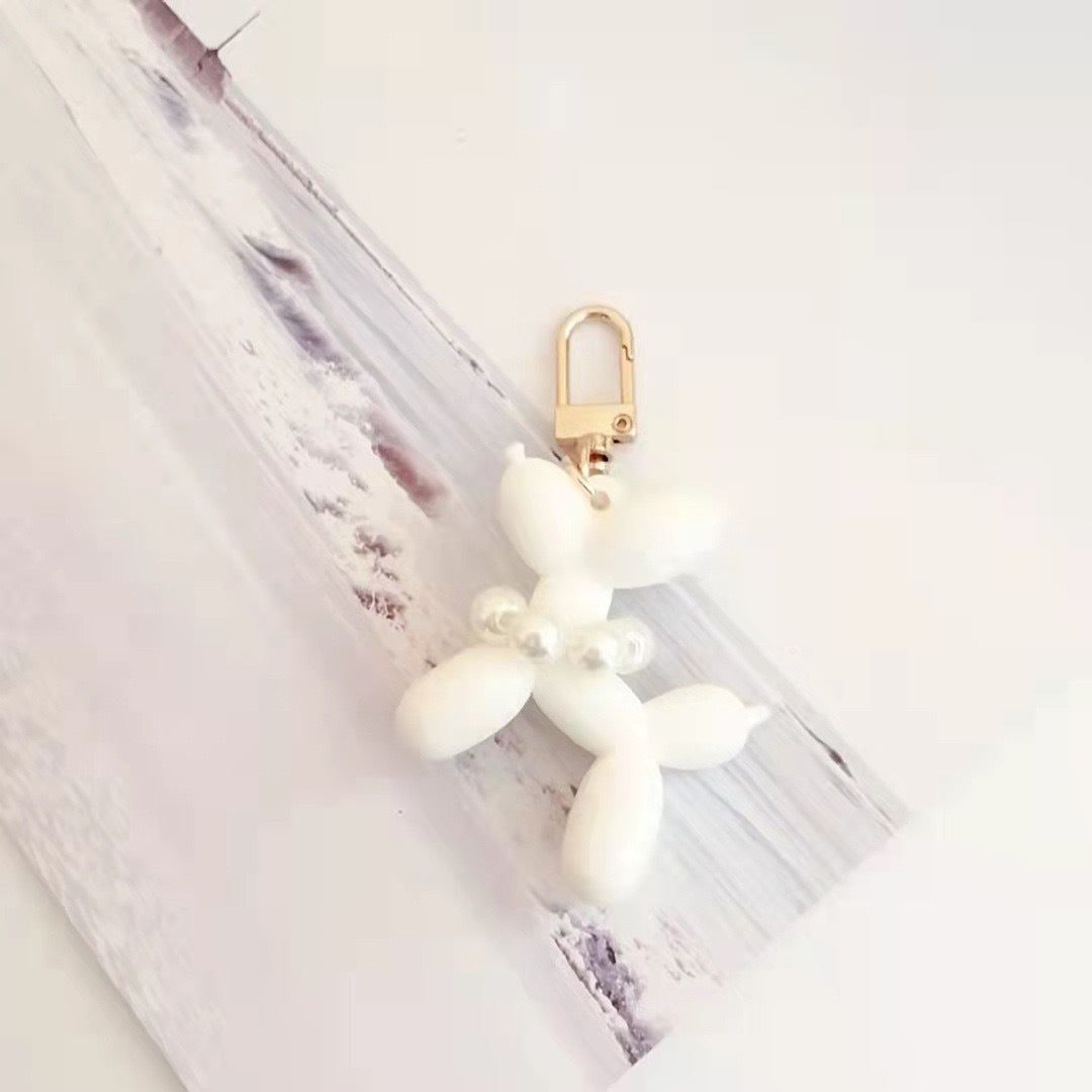 Pearl Balloon Dog Style Handbag and Backpack Bag Charm