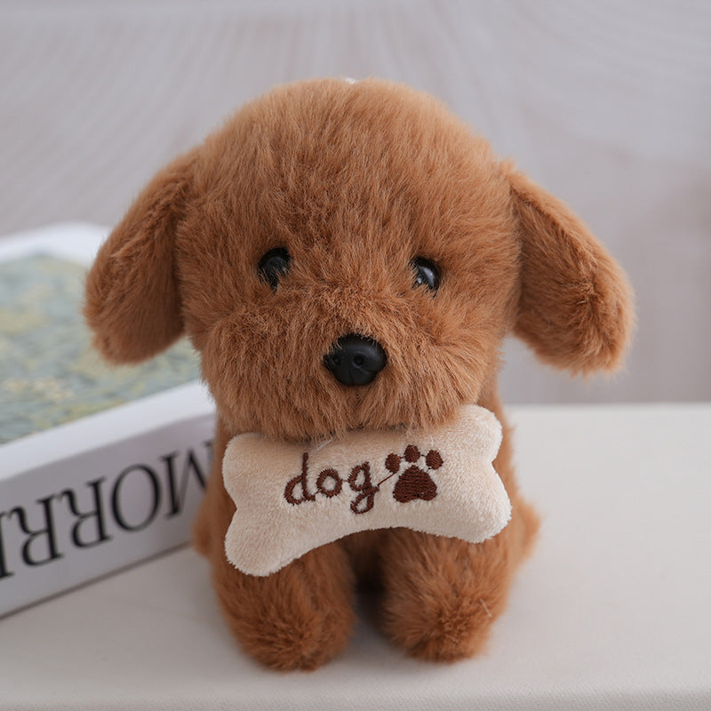 Light Brown Plush Dog and Backpack Bag Charm