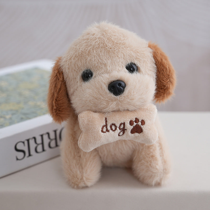 Light Brown Plush Dog and Backpack Bag Charm