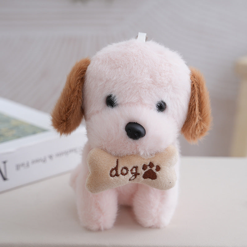 Light Brown Plush Dog and Backpack Bag Charm