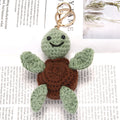Blue Crochet Animal Face Plush and Bag Charm