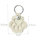 Pet Fur Keepsake PU Leather Paw Print Memory Bag Charm