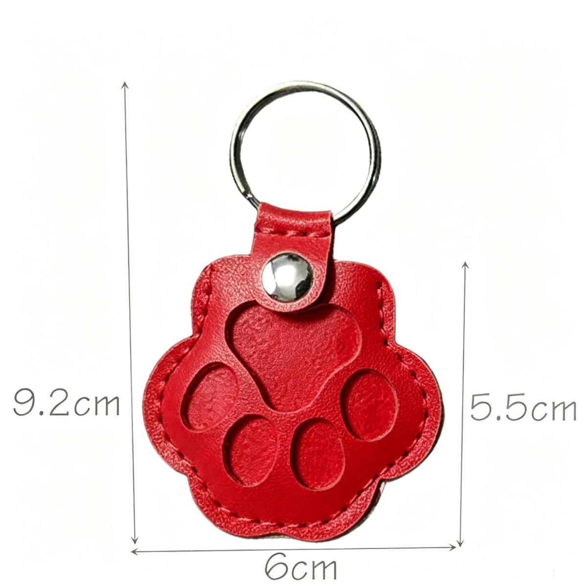 Pet Fur Keepsake PU Leather Paw Print Memory Bag Charm