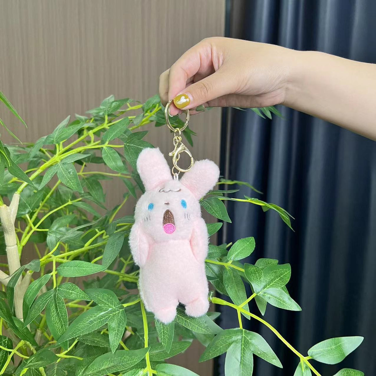 11 Cm Korean Soft Dog and Rabbit and Bear and Cat Plush Bag Charm