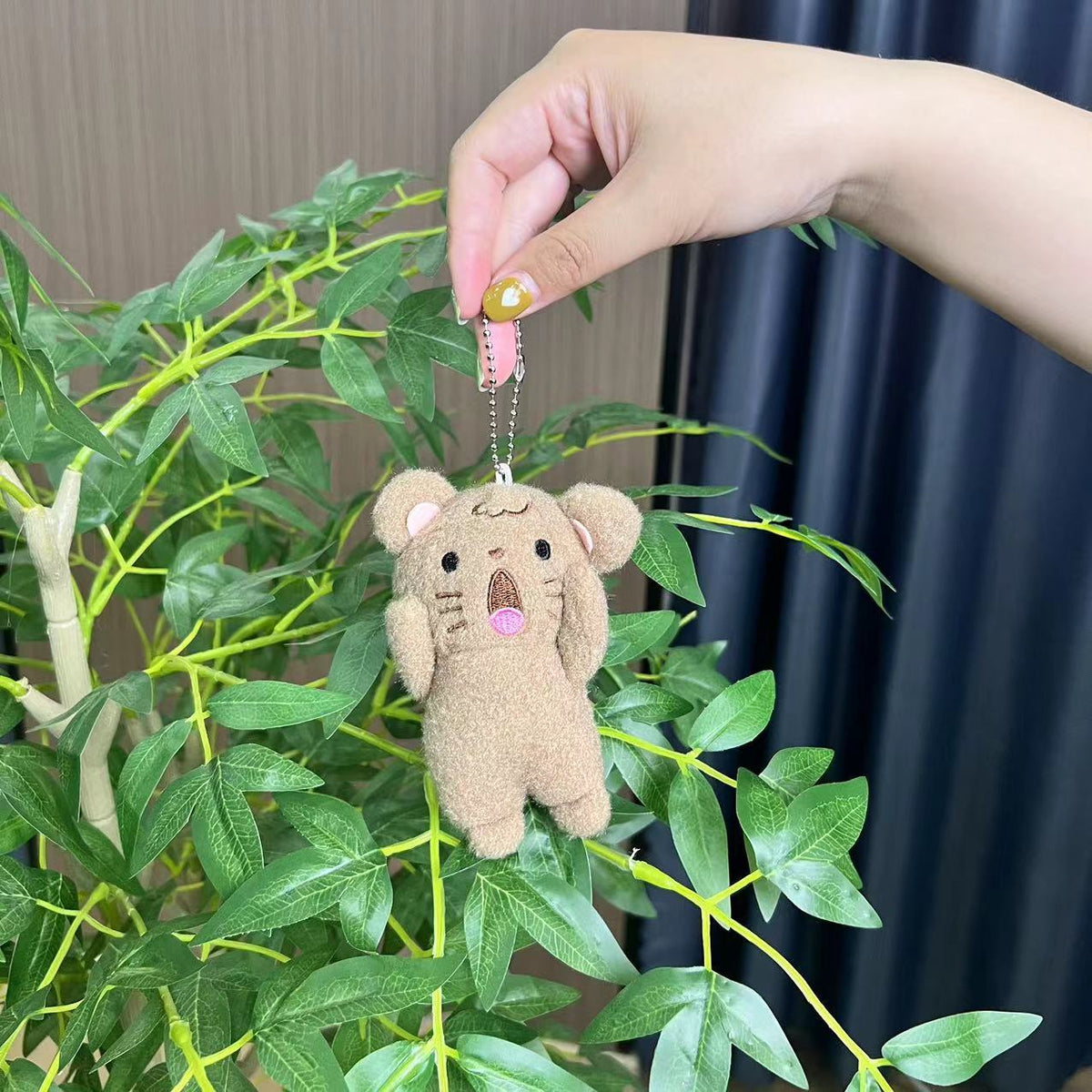 11 Cm Korean Soft Dog and Rabbit and Bear and Cat Plush Bag Charm