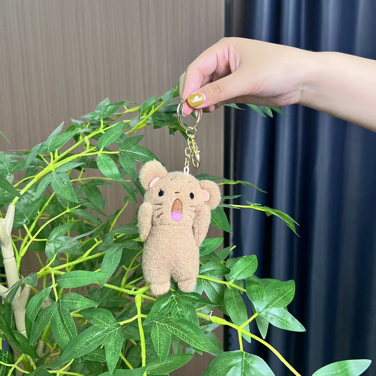 11 Cm Korean Soft Dog and Rabbit and Bear and Cat Plush Bag Charm