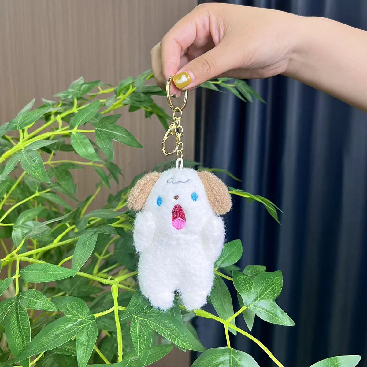 11 Cm Korean Soft Dog and Rabbit and Bear and Cat Plush Bag Charm