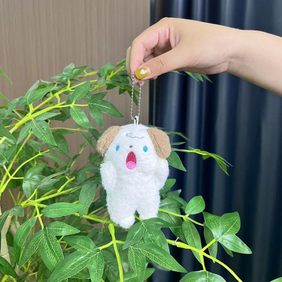 11 Cm Korean Soft Dog and Rabbit and Bear and Cat Plush Bag Charm