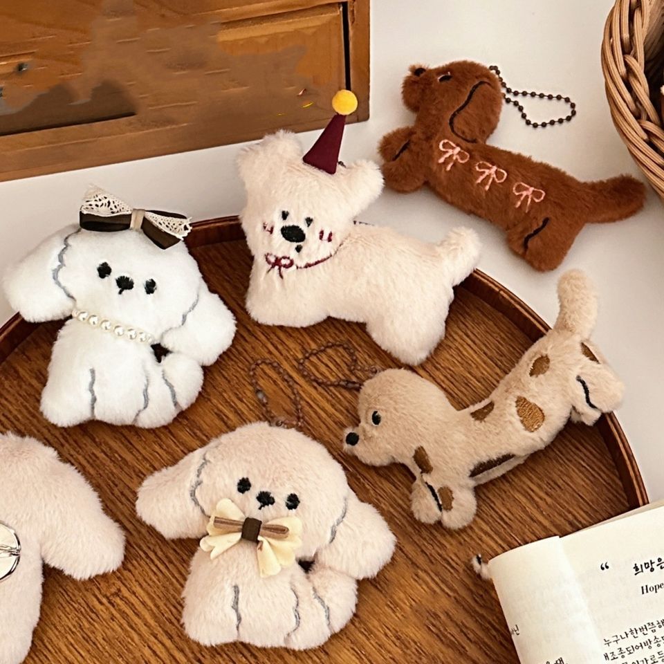Plush Dachshund and Sausage Dog , with Cat and Kitten Variants Bag Charm