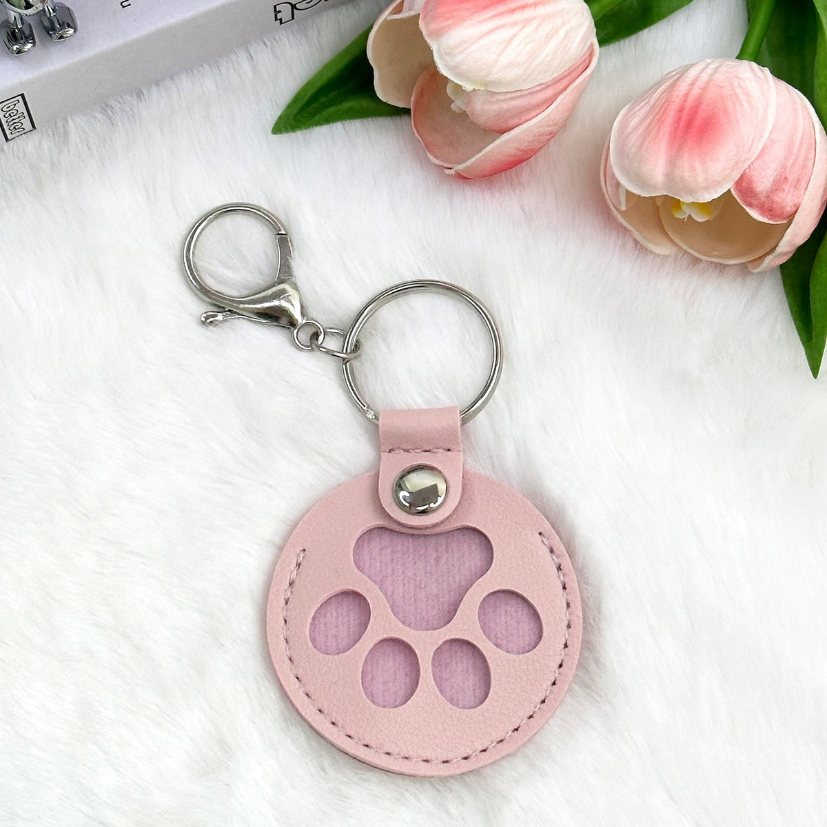 PU Leather Pet Hair Memorial and Storage Charm for Dog and Cat Bag Charm