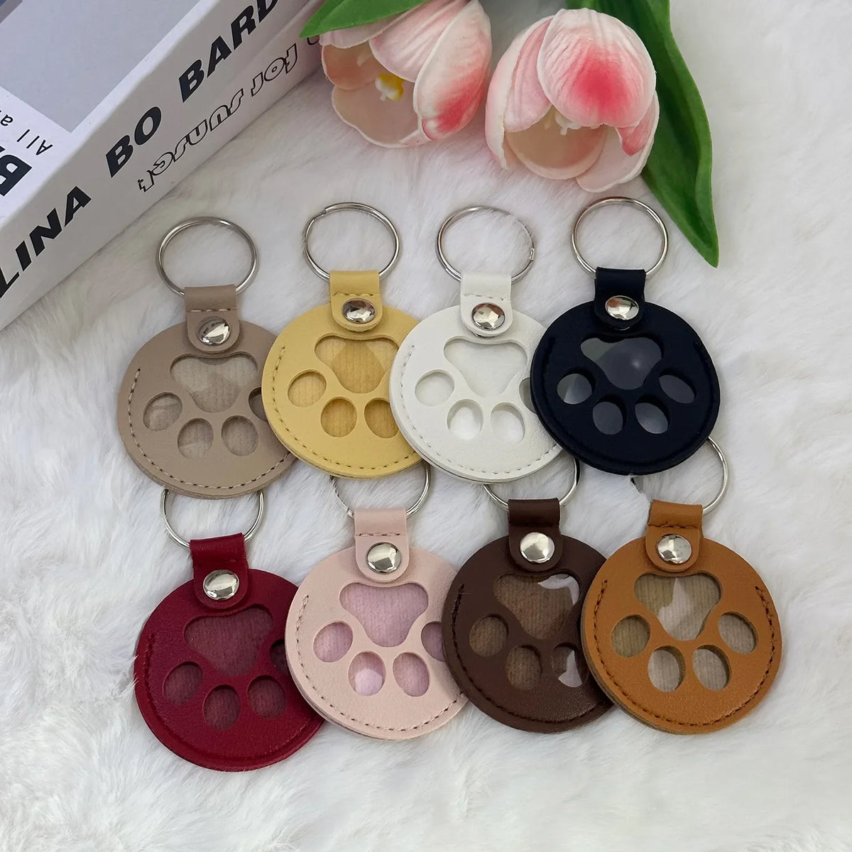 PU Leather Pet Hair Memorial and Storage Charm for Dog and Cat Bag Charm